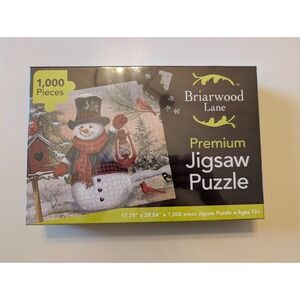Briarwood Lane Snowman and‎ Friends 1000 Piece Jigsaw Puzzle Cardinals Winter